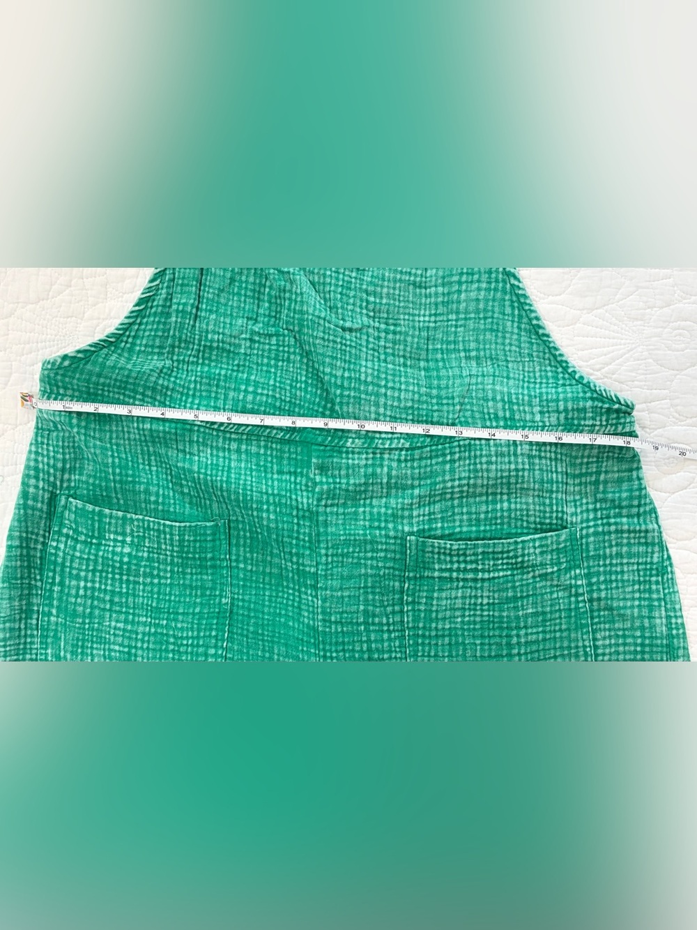 NWOT SZ L/XL Zenana Green Wide-Leg Jumpsuit with Front Pockets Stretchy - Picture 5 of 8
